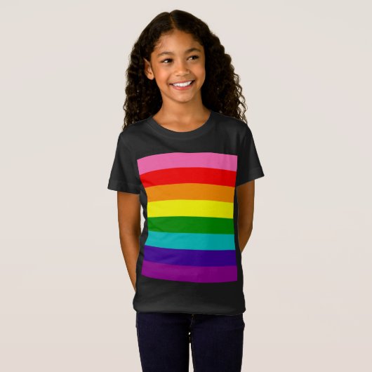 Rainbow Gay Pride LGBT Original 8 Stripes Flag T-shirt (Voorkant volledig)