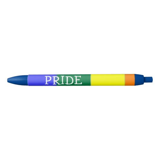 Rainbow Gay Pride LHBT gepersonaliseerd Zwarte Inkt Pen (Voorkant)