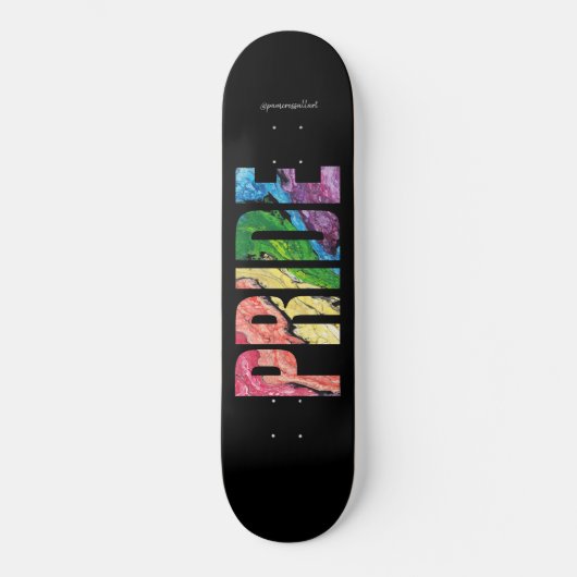 "Rainbow" Gay Pride Skateboard Deck (Voorkant)
