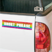 Rainbow Gay Pride Vlag Glitter Aangepaste zin Bumpersticker (Op Truck)