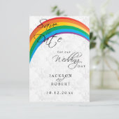 Rainbow Gay Save the Date (Staand voorkant)