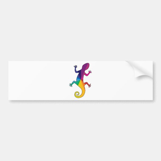 Rainbow Gecko Bumpersticker (Voorkant)