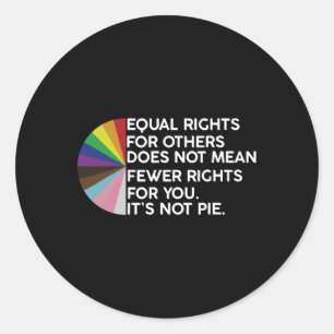 Rainbow Gelijk Rechten Haar Taart Niet LGBT Pride Ronde Sticker