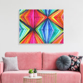 Rainbow Geometric Graphic Art canvas (Insitu (Woonkamer))