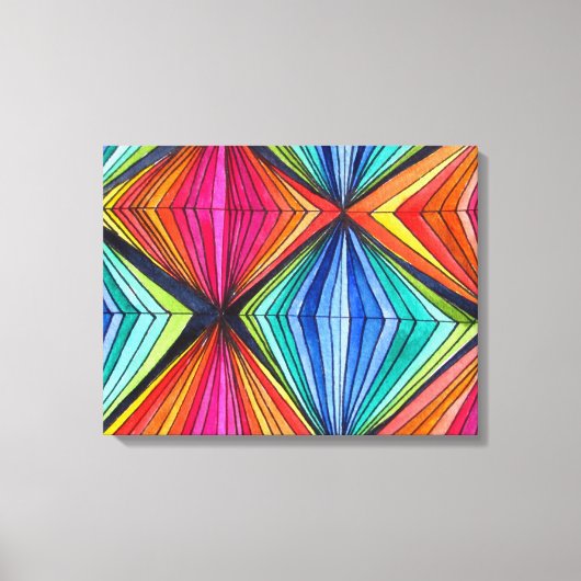 Rainbow Geometric Graphic Art canvas Afdruk (Voorkant)
