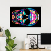 Rainbow Geometric Skull Poster (Bureau à domicile)