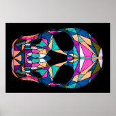 Rainbow Geometric Skull Poster (Devant)