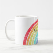 Rainbow gepersonaliseerd inspirerend quote koffiemok (Links)