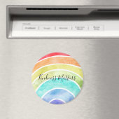 Rainbow gepersonaliseerd inspirerend quote magneet (Insitu (Vaatwasser))