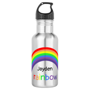 Rainbow - gepersonaliseerd, jouw naam waterfles 
