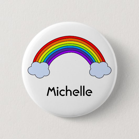 Rainbow Gepersonaliseerd Ronde Button 5,7 Cm (Voorkant)