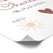 Rainbow gepersonaliseerde geboorte-poster poster (Hoek)