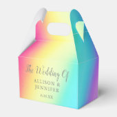 Rainbow Gepersonaliseerde LGBTQ Bruiloft Bedankdoosjes (Voorkant Zijde)