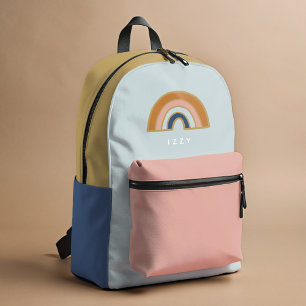 Rainbow gepersonaliseerde naam Initialen Bedrukte Rugzak