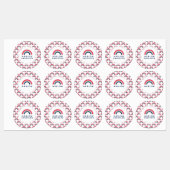 Rainbow Gepersonaliseerde naam School Modern Labels (Vel)