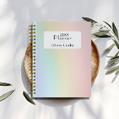 Rainbow gepersonaliseerde planner met aangepaste n