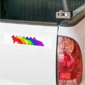 Rainbow German Shepherd Bumpersticker (Op Truck)