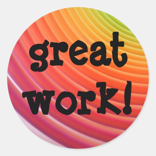 Rainbow GEWELDIG WERK stickers (Voorkant)