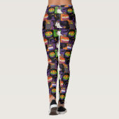 Rainbow Ghost and Pumpkin Pride Halloween Leggings (Achterkant)