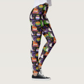 Rainbow Ghost and Pumpkin Pride Halloween Leggings (Rechts)