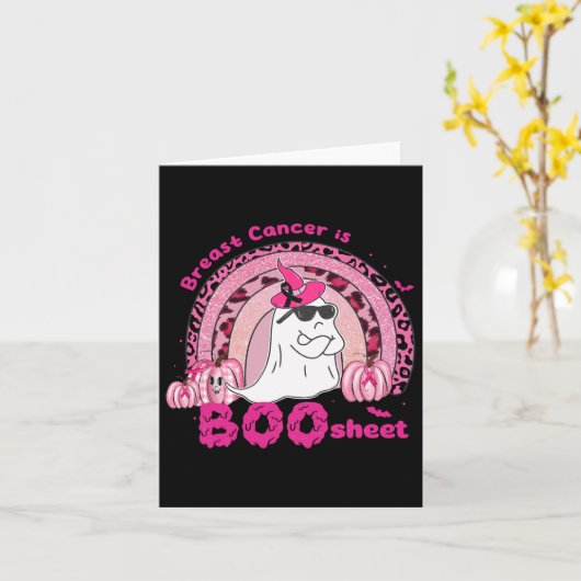 Rainbow Ghost Borstkanker is het Boo Sheet Awarene Kaart (Gele Bloem)