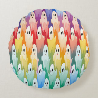 Rainbow Ghost Rond Kussen