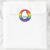 Rainbow Ghost Squid Ronde Sticker (Tas)