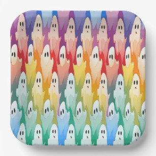 Rainbow Ghosts Papieren Bordje