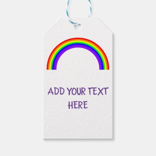 !! Rainbow Gift Labels Cadeaulabel (Voorkant)