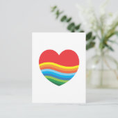 Rainbow Gift Populair Cadeau Hart Briefkaart (Staand voorkant)
