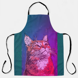 Rainbow Ginger Cat All-Over Print Schort
