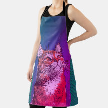Rainbow Ginger Cat All-Over Print Schort