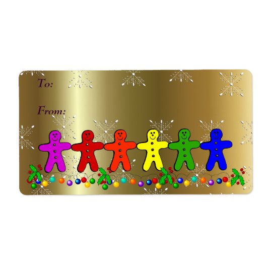 Rainbow Gingerbrood Etiket (Voorkant)