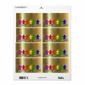 Rainbow Gingerbrood Etiket (Full Sheet)