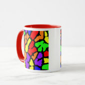 Rainbow-Giraffe afdrukken Mok (Voorkant links)