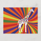 Rainbow Giraffe Art Briefkaart (Voorkant)