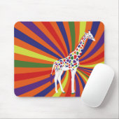 Rainbow Giraffe Art Muismat (Met muis)