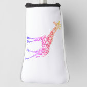 Rainbow Giraffe of Hearts Golf Head Hoesje Golfheadcover (Draai 90)