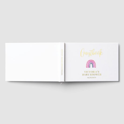 Rainbow Girl Baby shower Gastenboek (Volledig)