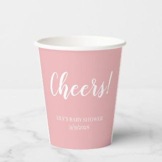 Rainbow Girl Baby shower Papieren Bekers