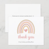 Rainbow Girl Budget Baby shower Dank u wel (Voorkant / Achterkant)