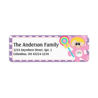 Rainbow Girl Care a Lot Kids Étiquette de adresse