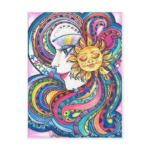 Rainbow Girl Fantasy Art Briefkaart