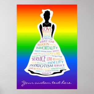 Rainbow Girls, Freemason Youth Custom Poster Cadea