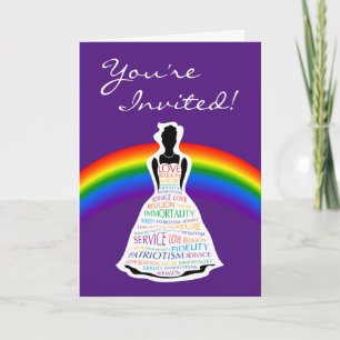 Rainbow Girls Invitation Modèle, Masonic Cards