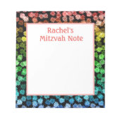 Rainbow Girls Mitzvah Notes Bloc-notes (Devant)