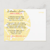 Rainbow Glam Custom Hair Salon Event Carte postale (Dos)