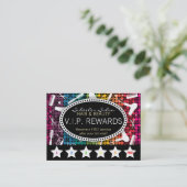 Rainbow Glam Custom Salon Loyalty Punch Card (Staand voorkant)