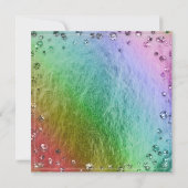 Rainbow Glam Faux Foil Bling Party Invitations (Dos)