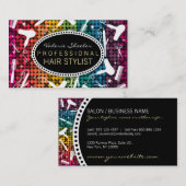 Rainbow Glam Hair Salon Aangepaste Visitekaartjes (Voorkant / Achterkant)